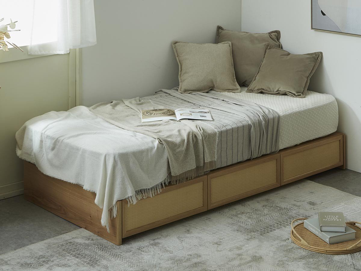 【インルーム/InRoom / GOODS】のIHANA BED / イハナ ベッドフレーム インテリア・キッズ・メンズ・レディースファッション・服の通販 founy(ファニー) 　おすすめ　Recommended / Our Picks　フレーム　Frame, Outline　ラタン　Rattan, Woven Rattan　夏　Summer　ホーム・キャンプ・アウトドア・お取り寄せ　Home Living / Home & Lifestyle / Camping Gear / Outdoor Camping　家具・インテリア　Home Furniture & Interior. Stylish & Functional Living Spaces　ベッド　Modern Beds for Every Room　シングルベッド・1人用ベッド　Single Bed　-|ID: prp329100004939124 ipo3291000000037063114