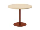 【ティーアンドオー/T&O / GOODS】のRound Table 90 / ラウンドテーブル 90 天板:メープル C-0(ウレタン塗装 / ナチュラルクリア)、脚部:レッド、天板タイプ:突板仕上げ|ID: prp329100004939246 ipo3291000000037064113