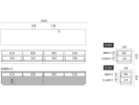【マスターウォール/MASTERWAL / GOODS】のBASS AV BOARD / バス AVボード ノックダウン 寸法図(幅260cm)|ID: prp329100004939329 ipo3291000000037064644