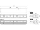 【マスターウォール/MASTERWAL / GOODS】のBASS AV BOARD / バス AVボード ノックダウン 寸法図(幅280cm)|ID: prp329100004939329 ipo3291000000037064646