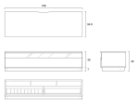 【ヒラシマ/HIRASHIMA / GOODS】のCARAMELLA TV Board / カラメッラ テレビボード 「幅168cm」寸法図|ID: prp329100004939340 ipo3291000000037064691
