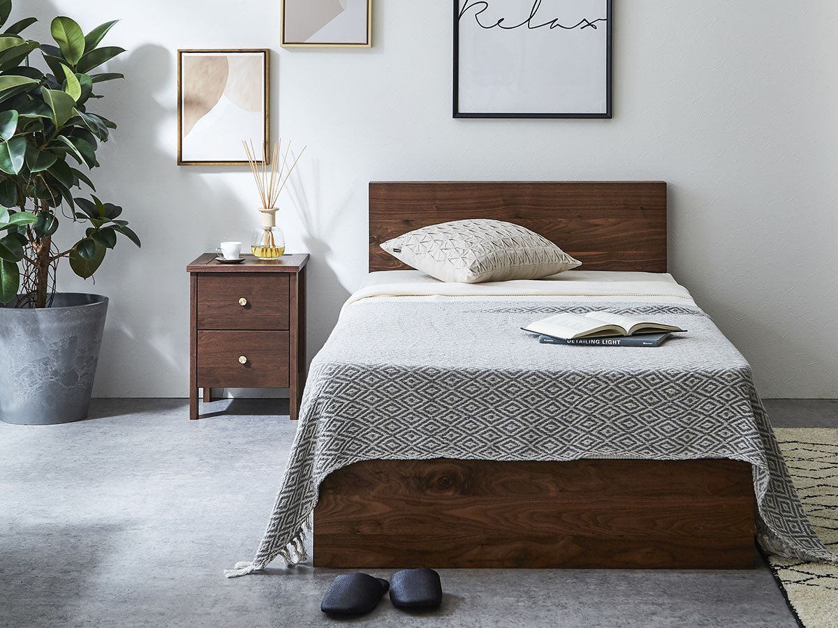 【フライミー ヴェール/FLYMEe vert / GOODS】のBED FRAME / ベッドフレーム #108078 インテリア・キッズ・メンズ・レディースファッション・服の通販 founy(ファニー) 　シンプル　Simple, Minimal　スマート　Smart, Elegant　ダブル　Double, Double-Breasted　フレーム　Frame, Outline　ホーム・キャンプ・アウトドア・お取り寄せ　Home Living / Home & Lifestyle / Camping Gear / Outdoor Camping　家具・インテリア　Home Furniture & Interior. Stylish & Functional Living Spaces　ベッド　Modern Beds for Every Room　シングルベッド・1人用ベッド　Single Bed　ホーム・キャンプ・アウトドア・お取り寄せ　Home Living / Home & Lifestyle / Camping Gear / Outdoor Camping　家具・インテリア　Home Furniture & Interior. Stylish & Functional Living Spaces　ベッド　Modern Beds for Every Room　セミダブルベッド　Small Double Bed / Three-Quarter Bed　ホーム・キャンプ・アウトドア・お取り寄せ　Home Living / Home & Lifestyle / Camping Gear / Outdoor Camping　家具・インテリア　Home Furniture & Interior. Stylish & Functional Living Spaces　ベッド　Modern Beds for Every Room　ダブルベッド・2人用ベッド　Double Bed / Full Size Bed　ホーム・キャンプ・アウトドア・お取り寄せ　Home Living / Home & Lifestyle / Camping Gear / Outdoor Camping　家具・インテリア　Home Furniture & Interior. Stylish & Functional Living Spaces　ベッド　Modern Beds for Every Room　ウッド:ウォールナット、サイズ:シングル|ID: prp329100004939355 ipo3291000000037064794