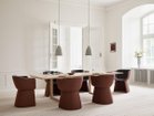 【フリッツ ハンセン/FRITZ HANSEN / GOODS】のMONOLIT / モノリット ダイニングチェア レザーパイピングあり CM221 シェル外側 / ベース張地:スニヴァ 363 チョコレート / チェストナット(カテゴリー2)、内側|ID: prp329100004939614 ipo3291000000037259477