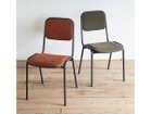 【スウィッチ/SWITCH / GOODS】のCampus Chair / キャンパス チェア 左:L-11 オイルレザー ダークブラウン(Oシリーズ)、右:F-41 倉敷帆布 カーキ(Tシリーズ|ID: prp329100004939710 ipo3291000000037068678