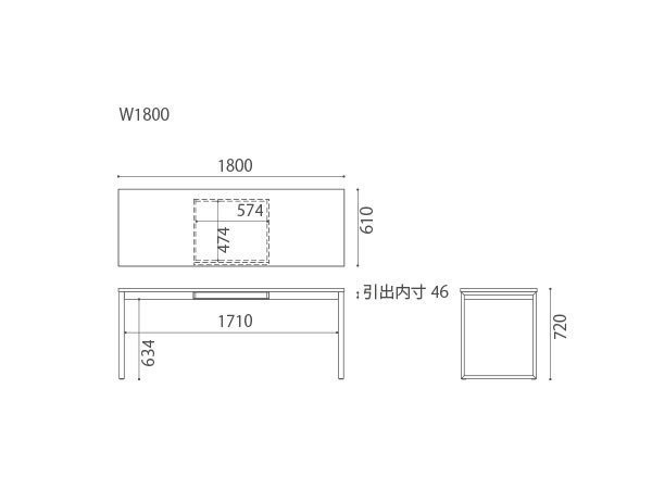 【マスターウォール/MASTERWAL / GOODS】のWIN DESK / ウィン デスク インテリア・キッズ・メンズ・レディースファッション・服の通販 founy(ファニー) 　シンプル　Simple, Minimal　デスク　Desk, Work Desk　フレーム　Frame, Outline　ホーム・キャンプ・アウトドア・お取り寄せ　Home Living / Home & Lifestyle / Camping Gear / Outdoor Camping　家具・インテリア　Home Furniture & Interior. Stylish & Functional Living Spaces　その他 インテリア雑貨、家具　Home Decor & Furniture Extras　寸法図(幅180cm)|ID: prp329100004939717 ipo3291000000037068722
