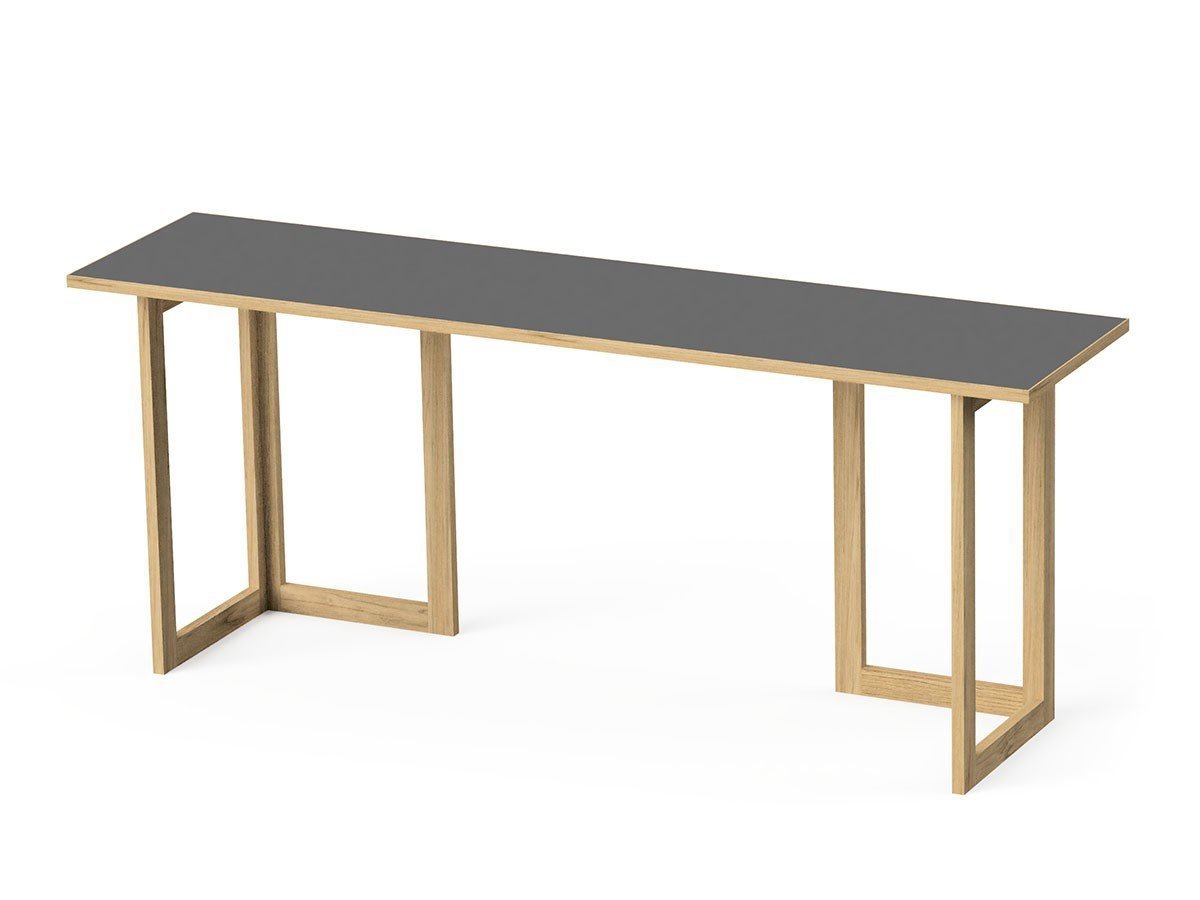 【スティール/stiiilll / GOODS】のTable Set / テーブルセット メラミンウッド天板 ハーフ + 木脚 M インテリア・キッズ・メンズ・レディースファッション・服の通販 founy(ファニー) 　送料無料　Free Shipping　ウッド　Wooden Design　シンプル　Simple, Minimal　スリム　Slim, Slim Fit　テーブル　Table, Dining Table　デスク　Desk, Work Desk　ハーフ　Half, Half-Length　ホーム・キャンプ・アウトドア・お取り寄せ　Home Living / Home & Lifestyle / Camping Gear / Outdoor Camping　家具・インテリア　Home Furniture & Interior. Stylish & Functional Living Spaces　その他 インテリア雑貨、家具　Home Decor & Furniture Extras　天板ダークグレー|ID: prp329100004939720 ipo3291000000037068735