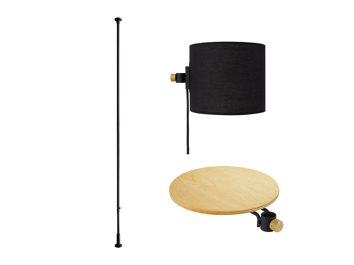 【ドロー ア ライン/DRAW A LINE / GOODS】のFabric Floorlight Table Set / ファブリック フロアライト テーブル セット インテリア・キッズ・メンズ・レディースファッション・服の通販 founy(ファニー) 　アクセサリー　Fashion Accessories　テーブル　Table, Dining Table　時計　Watch, Wristwatch　ファブリック　Fabric, Textile　送料無料　Free Shipping　ホーム・キャンプ・アウトドア・お取り寄せ　Home Living / Home & Lifestyle / Camping Gear / Outdoor Camping　家具・インテリア　Home Furniture & Interior. Stylish & Functional Living Spaces　ライト・照明　Lamps & Lighting Fixtures　フロアランプ・スタンドライト　Floor Lamp / Standing Lamp　本商品はこちらのパーツがセットになっています(ブラック)セット内容:テンションロッド|ID: prp329100004940169 ipo3291000000037073981