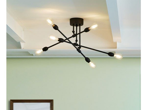 【フライミー ファクトリー/FLYMEe Factory / GOODS】のCeiling Lamp / シーリングランプ #113692 インテリア・キッズ・メンズ・レディースファッション・服の通販 founy(ファニー) 　アンティーク　Antique-Inspired　フォルム　Silhouette, Form　送料無料　Free Shipping　ホーム・キャンプ・アウトドア・お取り寄せ　Home Living / Home & Lifestyle / Camping Gear / Outdoor Camping　家具・インテリア　Home Furniture & Interior. Stylish & Functional Living Spaces　ライト・照明　Lamps & Lighting Fixtures　シーリングライト・天井照明　Ceiling Light / Flush Mount Light　アッシュブラック、付属電球:LED電球(BU-1169)|ID: prp329100004940340 ipo3291000000037075668
