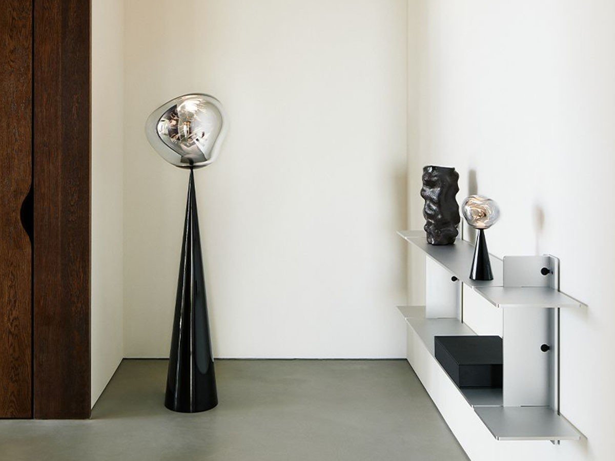 【トム ディクソン/Tom Dixon / GOODS】のMelt Cone Fat Floor / メルト コーンファット フロアライト インテリア・キッズ・メンズ・レディースファッション・服の通販 founy(ファニー) 　ガラス　Glass, Glassware　コレクション　Collection, Seasonal Line　シェイプ　Shape, Slim Fit　ハンド　Hand, Handmade　バランス　Balance, Style Balance　送料無料　Free Shipping　ホーム・キャンプ・アウトドア・お取り寄せ　Home Living / Home & Lifestyle / Camping Gear / Outdoor Camping　家具・インテリア　Home Furniture & Interior. Stylish & Functional Living Spaces　ライト・照明　Lamps & Lighting Fixtures　フロアランプ・スタンドライト　Floor Lamp / Standing Lamp　シェードクローム、ベースブラック|ID: prp329100004940438 ipo3291000000037076499