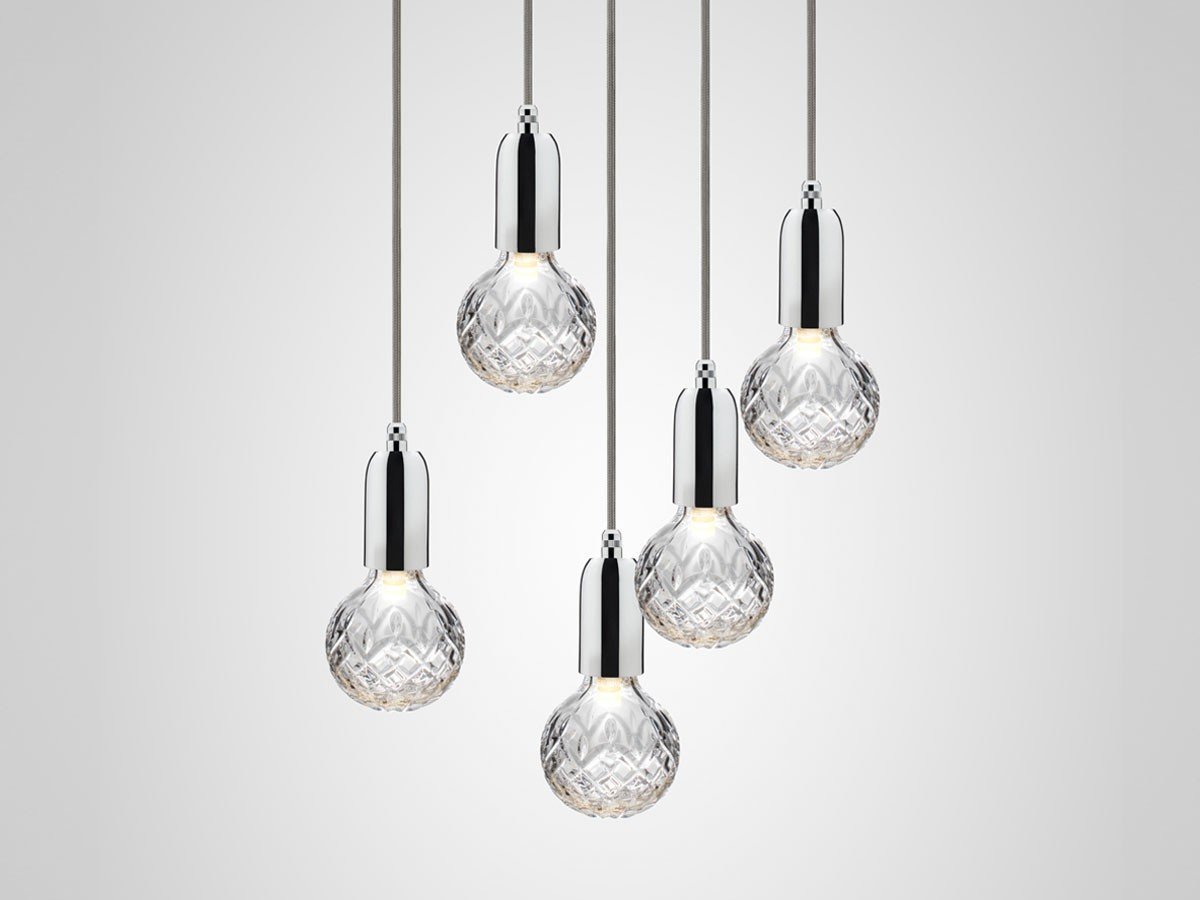 【リーブルーム/LEE BROOM / GOODS】のCRYSTAL BULB CHANDELIER 5 PIECE / クリスタルバルブ シャンデリア 5灯 インテリア・キッズ・メンズ・レディースファッション・服の通販 founy(ファニー) 　カッティング　Cutting Detail　クリスタル　Crystal, Swarovski　グラス　Glass, Eyewear　ハンド　Hand, Handmade　送料無料　Free Shipping　ホーム・キャンプ・アウトドア・お取り寄せ　Home Living / Home & Lifestyle / Camping Gear / Outdoor Camping　家具・インテリア　Home Furniture & Interior. Stylish & Functional Living Spaces　ライト・照明　Lamps & Lighting Fixtures　シャンデリア・クリスタル照明　Chandelier / Crystal Ceiling Light　本体ポリッシュドクローム、電球クリア|ID: prp329100004940457 ipo3291000000037076707