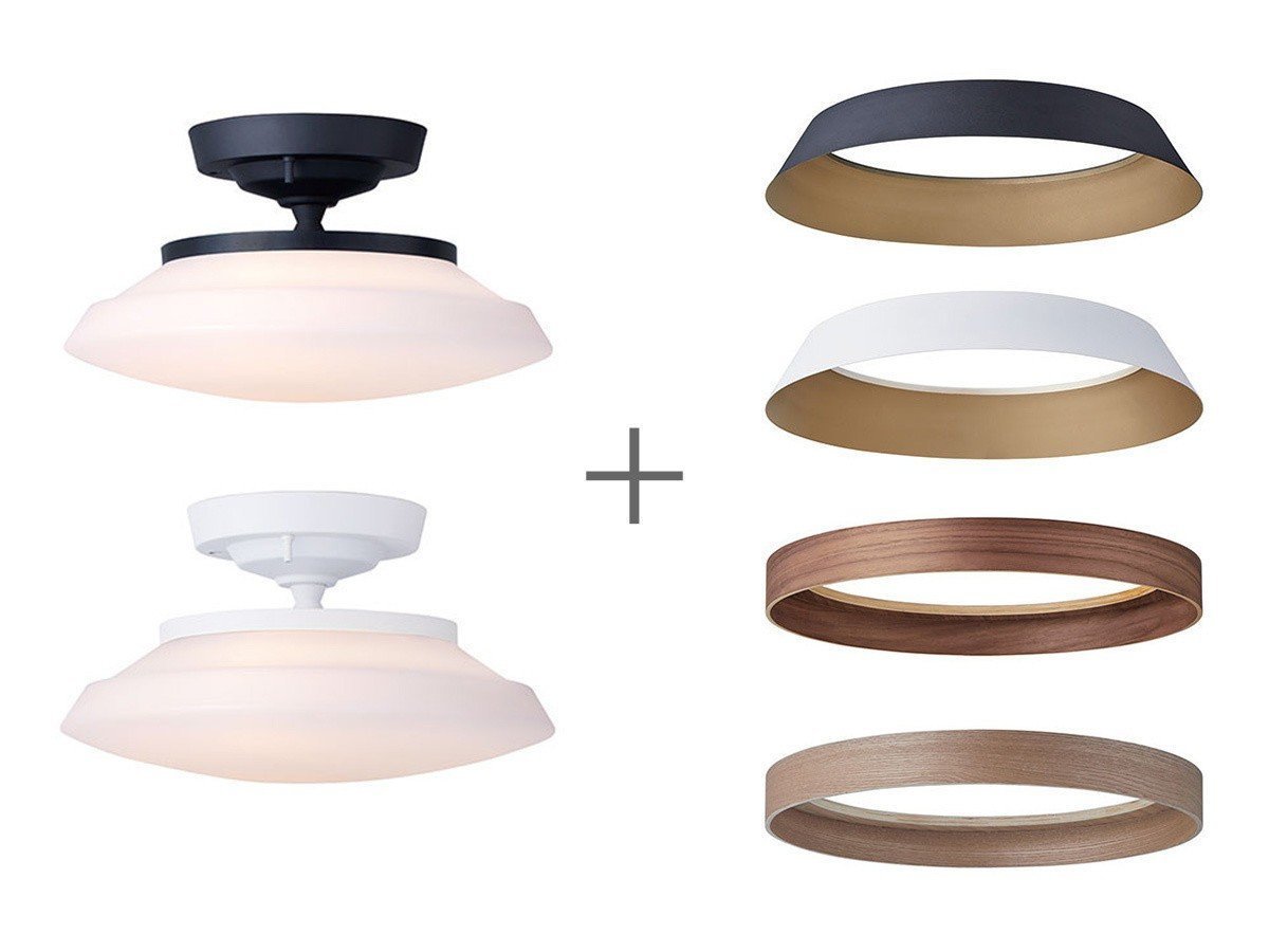 【フライミー ノワール/FLYMEe Noir / GOODS】のLED Ceiling Lamp / LED シーリングランプ #116826 インテリア・キッズ・メンズ・レディースファッション・服の通販 founy(ファニー) 　送料無料　Free Shipping　クラシカル　Classical, Vintage-Inspired　軽量　Lightweight, Ultra Light　ホーム・キャンプ・アウトドア・お取り寄せ　Home Living / Home & Lifestyle / Camping Gear / Outdoor Camping　家具・インテリア　Home Furniture & Interior. Stylish & Functional Living Spaces　ライト・照明　Lamps & Lighting Fixtures　シーリングライト・天井照明　Ceiling Light / Flush Mount Light　オプションシェードはメタルシェードとウッドシェードの2タイプ展開。それぞれ2色展開のため、本体との組|ID: prp329100004940478 ipo3291000000037076904