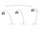 【レ クリント/LE KLINT / GOODS】のSNOWDROP FLOOR LAMP / スノードロップ フロアランプ 無段階でアームの角度を調節することができます。角度を調節してもシェードは常に真下を照らすようになって|ID: prp329100004940479 ipo3291000000037076913