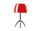 【フォスカリーニ/FOSCARINI / GOODS】のLumiere Table / ルミエール テーブル シェードチェリーレッド、本体ブラッククローム|ID: prp329100004940523 ipo3291000000037077313