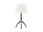 【フォスカリーニ/FOSCARINI / GOODS】のLumiere Table / ルミエール テーブル シェードホワイト、本体ブラッククローム|ID: prp329100004940523 ipo3291000000037077326