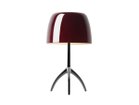 【フォスカリーニ/FOSCARINI / GOODS】のLumiere Table / ルミエール テーブル シェードチェリーレッド、本体ブラッククローム|ID: prp329100004940523 ipo3291000000037077344