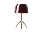 【フォスカリーニ/FOSCARINI / GOODS】のLumiere Table / ルミエール テーブル シェードチェリーレッド、本体シャンパン|ID: prp329100004940523 ipo3291000000037077347