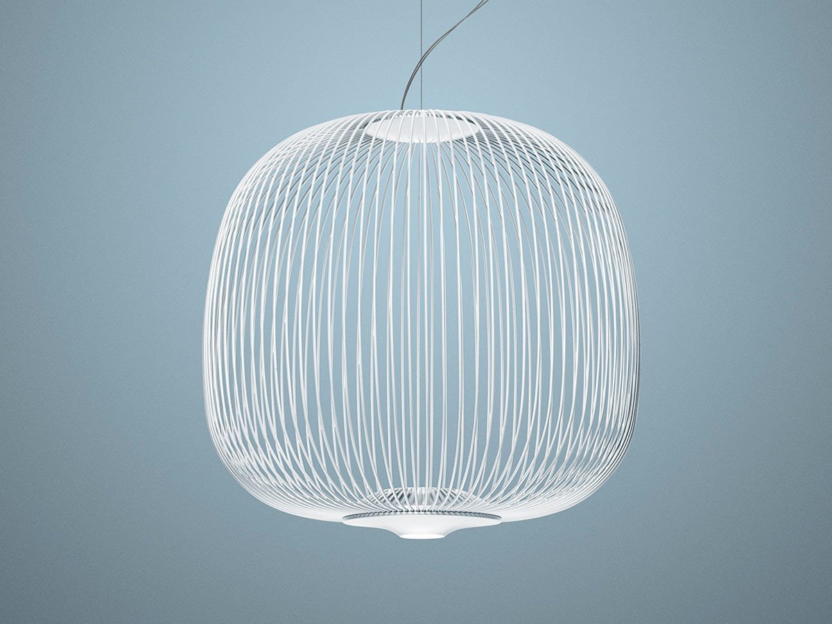 【フォスカリーニ/FOSCARINI / GOODS】のSpokes 2 Midi Pendant / スポークス 2 ミディ ペンダント インテリア・キッズ・メンズ・レディースファッション・服の通販 founy(ファニー) 　送料無料　Free Shipping　シンプル　Simple, Minimal　フォルム　Silhouette, Form　メタル　Metal, Metal Parts　ホーム・キャンプ・アウトドア・お取り寄せ　Home Living / Home & Lifestyle / Camping Gear / Outdoor Camping　家具・インテリア　Home Furniture & Interior. Stylish & Functional Living Spaces　ライト・照明　Lamps & Lighting Fixtures　ペンダントライト・吊り下げ照明　Pendant Light / Hanging Light Fixture　ホワイト|ID: prp329100004940744 ipo3291000000037079058