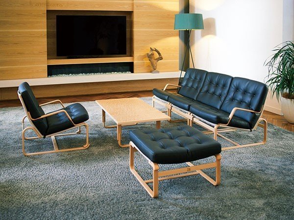 【天童木工/Tendo Mokko / GOODS】のMathsson Easy Chair / マットソン イージーチェア ロータイプ 3シーター インテリア・キッズ・メンズ・レディースファッション・服の通販 founy(ファニー) 　キャンバス　Canvas, Canvas Fabric　クッション　Cushion, Throw Pillow　スリム　Slim, Slim Fit　セパレート　Separate, Two-Piece　フレーム　Frame, Outline　ホーム・キャンプ・アウトドア・お取り寄せ　Home Living / Home & Lifestyle / Camping Gear / Outdoor Camping　家具・インテリア　Home Furniture & Interior. Stylish & Functional Living Spaces　その他 インテリア雑貨、家具　Home Decor & Furniture Extras　張地:エーデルスムース S0199 ブラック(グレードS)|ID: prp329100004940930 ipo3291000000037081458