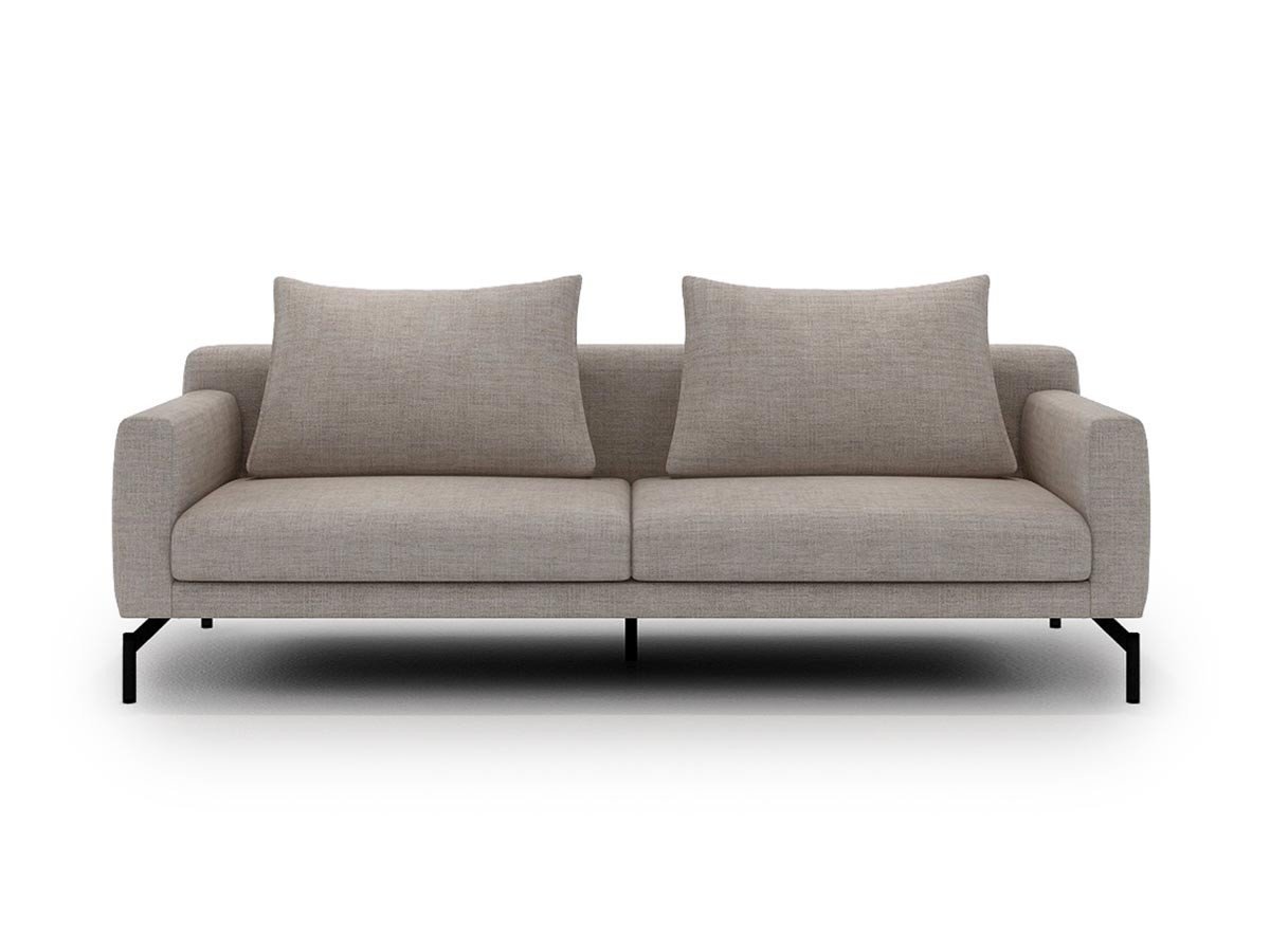 【フランネルソファ/FLANNEL SOFA / GOODS】のLENIS 3P SOFA / レニス 3人掛けソファ インテリア・キッズ・メンズ・レディースファッション・服の通販 founy(ファニー) 　クッション　Cushion, Throw Pillow　シンプル　Simple, Minimal　スタンダード　Standard, Basic　パイピング　Piping, Trim Design　フォルム　Silhouette, Form　ポケット　Pocket, Pocket Detail　モダン　Modern, Contemporary　リラックス　Relax, Relaxed Fit　ホーム・キャンプ・アウトドア・お取り寄せ　Home Living / Home & Lifestyle / Camping Gear / Outdoor Camping　家具・インテリア　Home Furniture & Interior. Stylish & Functional Living Spaces　ソファー　Couches & Sofas　張地:HUシリーズ サンドベージュ(グループ4)、脚部ブラック焼付塗装|ID: prp329100004940952 ipo3291000000037081767