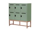 【ワークプラス/Work Plus / GOODS】のFLEX-WIZ STORAGE DOOR / フレックスウィズ ストレージ ドア(木脚) 本体オリーブ、サイズ:6ドア|ID: prp329100004941048 ipo3291000000037083205