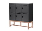 【ワークプラス/Work Plus / GOODS】のFLEX-WIZ STORAGE DOOR / フレックスウィズ ストレージ ドア(木脚) 本体ブラック、サイズ:6ドア|ID: prp329100004941048 ipo3291000000037083211