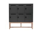 【ワークプラス/Work Plus / GOODS】のFLEX-WIZ STORAGE DOOR / フレックスウィズ ストレージ ドア(木脚) 本体ブラック、サイズ:6ドア|ID: prp329100004941048 ipo3291000000037083214