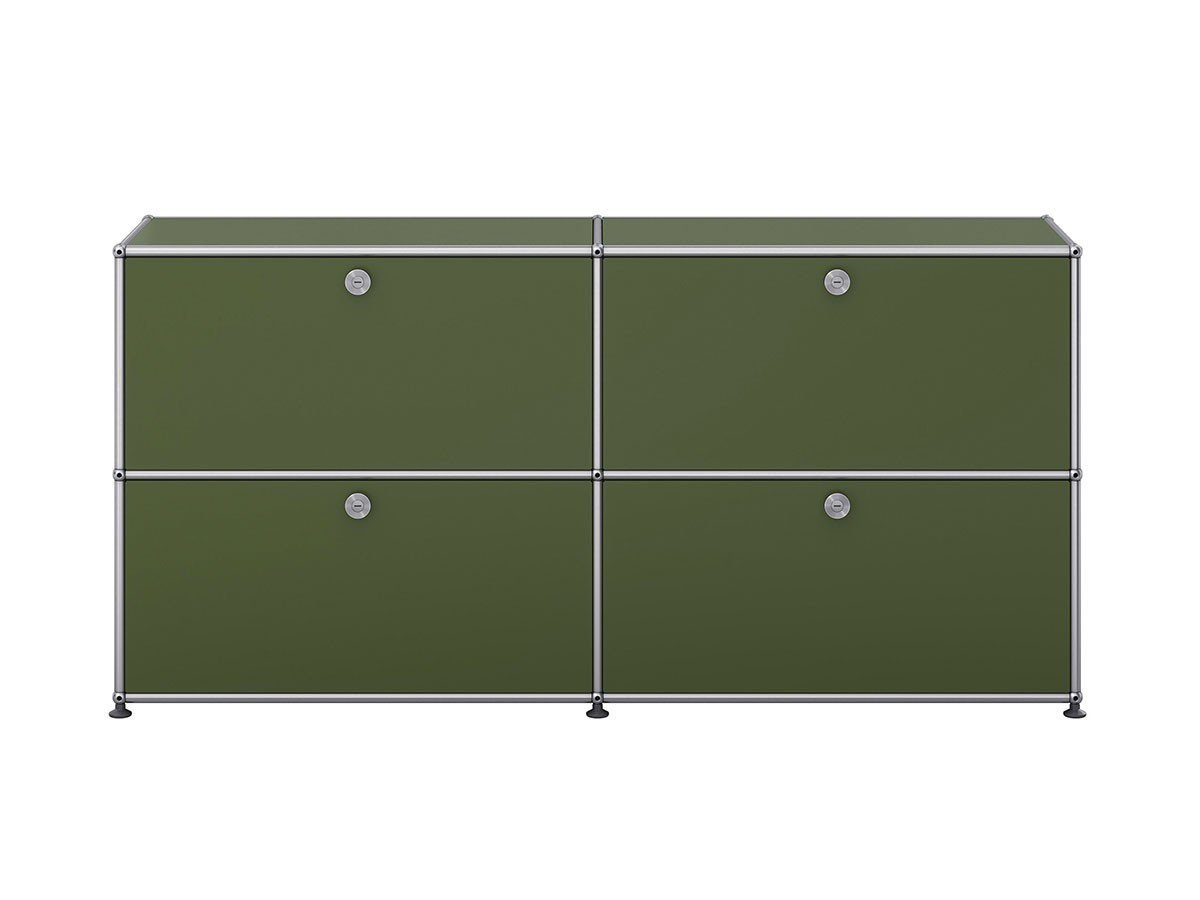 【ユーエスエム/USM / GOODS】のUSM Haller Sideboard / USMハラー サイドボード W / D / H:1523 / 373 / 740mm ドロップダウンドア × 4 インテリア・キッズ・メンズ・レディースファッション・服の通販 founy(ファニー) 　コレクション　Collection, Seasonal Line　シンプル　Simple, Minimal　ダウン　Down, Puffer　テーブル　Table, Dining Table　デスク　Desk, Work Desk　ドロップ　Drop Shoulder, Dropped Style　ニューヨーク　New York, NYC Style　バランス　Balance, Style Balance　ボックス　Boxy, Box Shape　ホーム・キャンプ・アウトドア・お取り寄せ　Home Living / Home & Lifestyle / Camping Gear / Outdoor Camping　家具・インテリア　Home Furniture & Interior. Stylish & Functional Living Spaces　収納家具・キャビネット　Storage Furniture　サイドボード・リビング収納　Cabinet / Storage Cabinet　オリーブグリーン(海外取り寄せ)|ID: prp329100004941284 ipo3291000000037085165