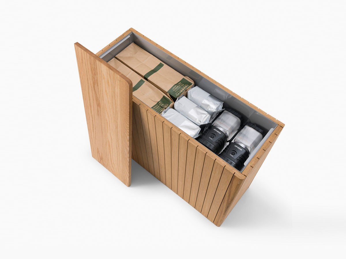 【フライミー ベーシック/FLYMEe BASIC / GOODS】のIF WALL L / イフ ウォール L ウッド インテリア・キッズ・メンズ・レディースファッション・服の通販 founy(ファニー) 　ウッド　Wooden Design　フラット　Flat, Flat Shoes　ボックス　Boxy, Box Shape　送料無料　Free Shipping　ホーム・キャンプ・アウトドア・お取り寄せ　Home Living / Home & Lifestyle / Camping Gear / Outdoor Camping　家具・インテリア　Home Furniture & Interior. Stylish & Functional Living Spaces　収納家具・キャビネット　Storage Furniture　備蓄品収納例:水(2Lペットボトル × 14本)・ランタン(2台)・ヘッドライト(2台)・スマートフ|ID: prp329100004941503 ipo3291000000037087031