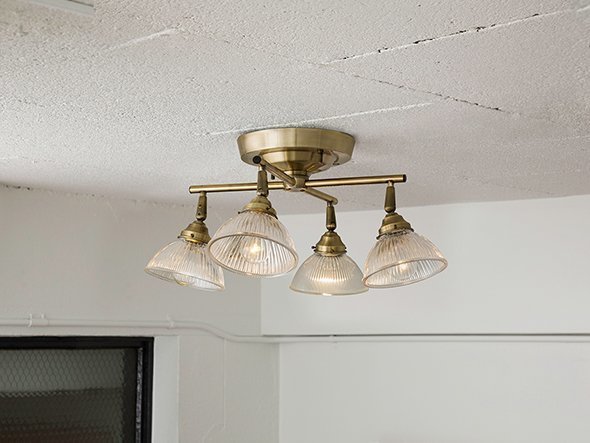 【フライミー ファクトリー/FLYMEe Factory / GOODS】のCUSTOM SERIES 4 Cross Ceiling Lamp × Diner S / カスタムシリーズ 4灯クロスシーリングランプ × ダイナーS インテリア・キッズ・メンズ・レディースファッション・服の通販 founy(ファニー) 　送料無料　Free Shipping　ガラス　Glass, Glassware　シンプル　Simple, Minimal　スリット　Slit, Slit Detail　モチーフ　Motif, Design Theme　ホーム・キャンプ・アウトドア・お取り寄せ　Home Living / Home & Lifestyle / Camping Gear / Outdoor Camping　家具・インテリア　Home Furniture & Interior. Stylish & Functional Living Spaces　ライト・照明　Lamps & Lighting Fixtures　シーリングライト・天井照明　Ceiling Light / Flush Mount Light　器具本体:ゴールド|ID: prp329100004941707 ipo3291000000037088824