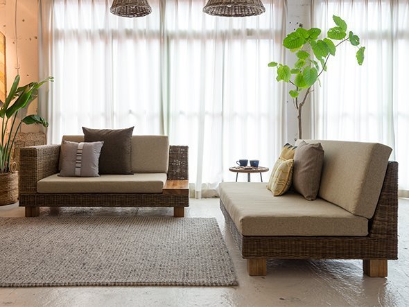 【カジャ/KAJA / GOODS】のCERES Nuu Sofa / セレス ヌーソファ ストレイト インテリア・キッズ・メンズ・レディースファッション・服の通販 founy(ファニー) 　シンプル　Simple, Minimal　ラタン　Rattan, Woven Rattan　リゾート　Resort, Vacation Style　ホーム・キャンプ・アウトドア・お取り寄せ　Home Living / Home & Lifestyle / Camping Gear / Outdoor Camping　家具・インテリア　Home Furniture & Interior. Stylish & Functional Living Spaces　ソファー　Couches & Sofas　シリーズで様々なタイプを展開しており、組み合わせることでレイアウトの仕方も広がります。|ID: prp329100004941722 ipo3291000000037088924