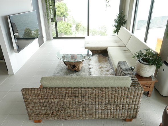 【カジャ/KAJA / GOODS】のCERES Nuu Sofa / セレス ヌーソファ ストレイト インテリア・キッズ・メンズ・レディースファッション・服の通販 founy(ファニー) 　シンプル　Simple, Minimal　ラタン　Rattan, Woven Rattan　リゾート　Resort, Vacation Style　ホーム・キャンプ・アウトドア・お取り寄せ　Home Living / Home & Lifestyle / Camping Gear / Outdoor Camping　家具・インテリア　Home Furniture & Interior. Stylish & Functional Living Spaces　ソファー　Couches & Sofas　しっかりラタンが編み込まれた美しい後姿も魅力です。|ID: prp329100004941722 ipo3291000000037088927