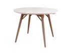 【北の住まい設計社/KITANOSUMAISEKKEISHA / GOODS】のRound Table / ラウンド テーブル 天板:イタヤカエデ(ソープ仕上)、脚部:ライトブラウン(エッグテンペラ塗装)、サイズ:直径105cm|ID: prp329100004941734 ipo3291000000037275641