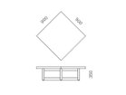 【リアルスタイル/REAL STYLE / GOODS】のBERDEN living table / バーデン リビングテーブル 寸法図(90 × 90cm)|ID: prp329100004941736 ipo3291000000037089002