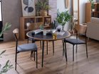【ノラ/nora / GOODS】のMARURU DINING TABLE / マルル ダイニングテーブル メラミン天板 人気、トレンドファッション・服の通販 founy(ファニー) 送料無料 Free Shipping テーブル Table, Dining Table モダン Modern, Contemporary ラウンド Round, Round Neck ホーム・キャンプ・アウトドア・お取り寄せ Home Living / Home & Lifestyle / Camping Gear / Outdoor Camping 家具・インテリア Home Furniture & Interior. Stylish & Functional Living Spaces テーブル Dining, Coffee & Side Tables ダイニングテーブル・食卓テーブル Dining Tables thumbnail ブラック|ID: prp329100004941986 ipo3291000000037090693