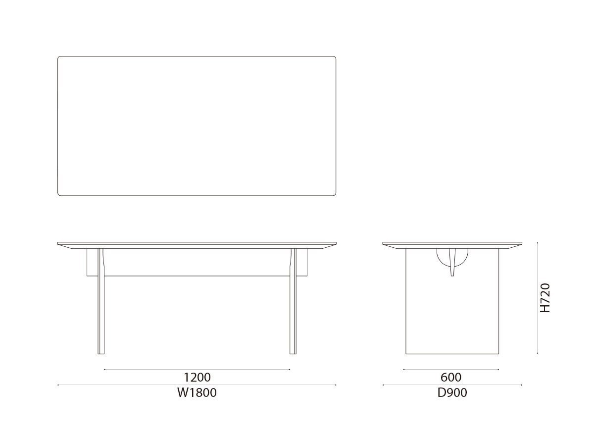【カリモクケース/KARIMOKU CASE / GOODS】のN-DT01 / N-DT01 インテリア・キッズ・メンズ・レディースファッション・服の通販 founy(ファニー) 　テーブル　Table, Dining Table　バランス　Balance, Style Balance　ホーム・キャンプ・アウトドア・お取り寄せ　Home Living / Home & Lifestyle / Camping Gear / Outdoor Camping　家具・インテリア　Home Furniture & Interior. Stylish & Functional Living Spaces　テーブル　Dining, Coffee & Side Tables　ダイニングテーブル・食卓テーブル　Dining Tables　「幅180cm」寸法図|ID: prp329100004942025 ipo3291000000037091017