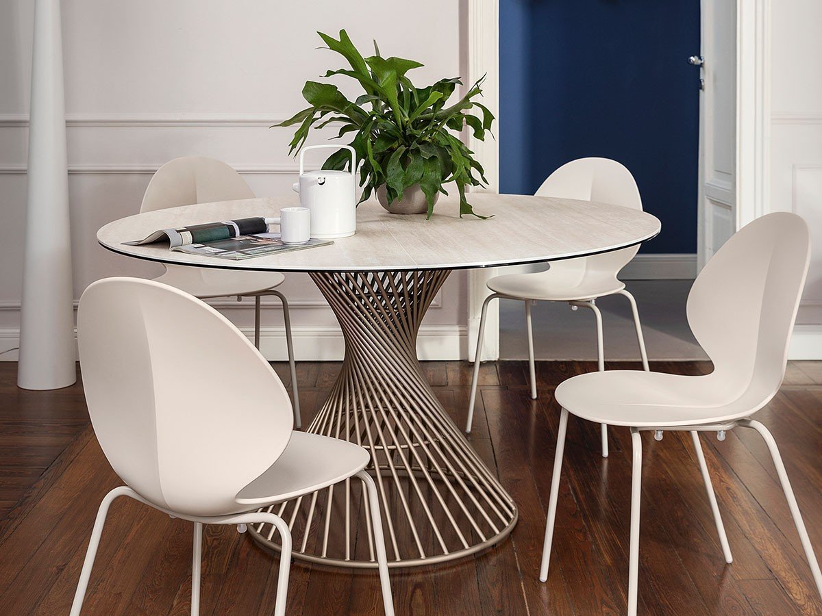 【カリガリス/Calligaris / GOODS】のVORTEX / ヴォルテックス ガラス天板 CS/4108-FD 120 インテリア・キッズ・メンズ・レディースファッション・服の通販 founy(ファニー) 　ガラス　Glass, Glassware　テーブル　Table, Dining Table　フレーム　Frame, Outline　ラウンド　Round, Round Neck　ホーム・キャンプ・アウトドア・お取り寄せ　Home Living / Home & Lifestyle / Camping Gear / Outdoor Camping　家具・インテリア　Home Furniture & Interior. Stylish & Functional Living Spaces　テーブル　Dining, Coffee & Side Tables　ダイニングテーブル・食卓テーブル　Dining Tables　参考イメージ|ID: prp329100004942045 ipo3291000000037091115