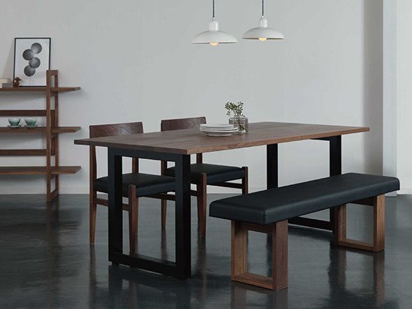 【マスターウォール/MASTERWAL / GOODS】のWILDWOOD DINING TABLE / ワイルドウッド ダイニングテーブル スチールレッグス インテリア・キッズ・メンズ・レディースファッション・服の通販 founy(ファニー) 　テーブル　Table, Dining Table　バランス　Balance, Style Balance　フォルム　Silhouette, Form　フレーム　Frame, Outline　モダン　Modern, Contemporary　ホーム・キャンプ・アウトドア・お取り寄せ　Home Living / Home & Lifestyle / Camping Gear / Outdoor Camping　家具・インテリア　Home Furniture & Interior. Stylish & Functional Living Spaces　テーブル　Dining, Coffee & Side Tables　ダイニングテーブル・食卓テーブル　Dining Tables　ウッド:ウォールナット、サイズ:幅160cm|ID: prp329100004942080 ipo3291000000037091349