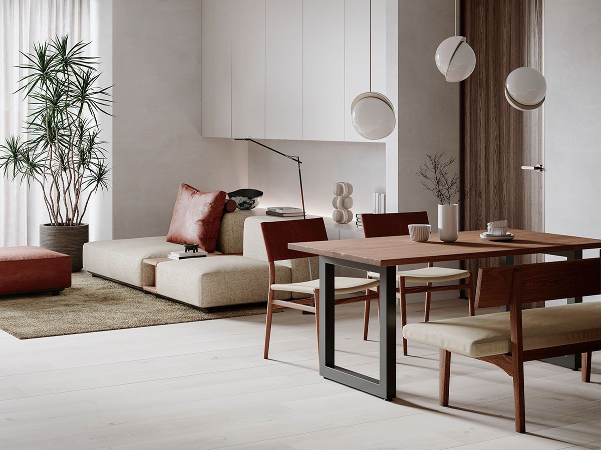 【マスターウォール/MASTERWAL / GOODS】のWILDWOOD DINING TABLE / ワイルドウッド ダイニングテーブル スチールレッグス インテリア・キッズ・メンズ・レディースファッション・服の通販 founy(ファニー) 　テーブル　Table, Dining Table　バランス　Balance, Style Balance　フォルム　Silhouette, Form　フレーム　Frame, Outline　モダン　Modern, Contemporary　ホーム・キャンプ・アウトドア・お取り寄せ　Home Living / Home & Lifestyle / Camping Gear / Outdoor Camping　家具・インテリア　Home Furniture & Interior. Stylish & Functional Living Spaces　テーブル　Dining, Coffee & Side Tables　ダイニングテーブル・食卓テーブル　Dining Tables　ウッド:ウォールナット、サイズ:幅160 × 奥行85cm|ID: prp329100004942080 ipo3291000000037091350