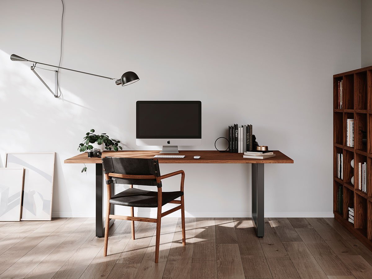 【マスターウォール/MASTERWAL / GOODS】のWILDWOOD DINING TABLE / ワイルドウッド ダイニングテーブル スチールレッグス インテリア・キッズ・メンズ・レディースファッション・服の通販 founy(ファニー) 　テーブル　Table, Dining Table　バランス　Balance, Style Balance　フォルム　Silhouette, Form　フレーム　Frame, Outline　モダン　Modern, Contemporary　ホーム・キャンプ・アウトドア・お取り寄せ　Home Living / Home & Lifestyle / Camping Gear / Outdoor Camping　家具・インテリア　Home Furniture & Interior. Stylish & Functional Living Spaces　テーブル　Dining, Coffee & Side Tables　ダイニングテーブル・食卓テーブル　Dining Tables　ウッド:ウォールナット、サイズ:幅200 × 奥行65cm|ID: prp329100004942080 ipo3291000000037091351