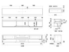 【日進木工/NISSHIN MOKKOU / GOODS】のCARVE TV Board / カーヴ テレビボード 「幅220cm」寸法図|ID: prp329100004942221 ipo3291000000037092238