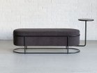 【クラッシュゲート/CRASH GATE】のCUPPS BENCH / カプス ベンチ 幅130cm 専用テーブルを可動することで、ベンチサイド(半円部分)のお好きな位置でお使いいただけます。|ID: prp329100004942329 ipo3291000000037092921