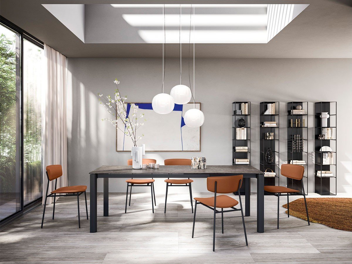 【カリガリス/Calligaris / GOODS】のFIFTIES / フィフティーズ レザー CS/1854 インテリア・キッズ・メンズ・レディースファッション・服の通販 founy(ファニー) 　送料無料　Free Shipping　トレンド　Trend, Trending Now　フレーム　Frame, Outline　モダン　Modern, Contemporary　ホーム・キャンプ・アウトドア・お取り寄せ　Home Living / Home & Lifestyle / Camping Gear / Outdoor Camping　家具・インテリア　Home Furniture & Interior. Stylish & Functional Living Spaces　チェア・椅子　Seating & Chairs　ダイニングチェア・木製チェア　Dining Chairs　シートL10 メランジコニャック、脚部P15 マットブラック|ID: prp329100004943034 ipo3291000000037100980