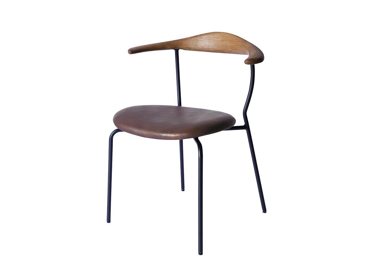 【アデペシュ/a.depeche / GOODS】のsiny chair / サイニー チェア インテリア・キッズ・メンズ・レディースファッション・服の通販 founy(ファニー) 　シンプル　Simple, Minimal　フレーム　Frame, Outline　ヴィンテージ　Vintage Style　ホーム・キャンプ・アウトドア・お取り寄せ　Home Living / Home & Lifestyle / Camping Gear / Outdoor Camping　家具・インテリア　Home Furniture & Interior. Stylish & Functional Living Spaces　チェア・椅子　Seating & Chairs　ダイニングチェア・木製チェア　Dining Chairs　アームオーク ブラウン、張地:ライトブラウン|ID: prp329100004943147 ipo3291000000037103950