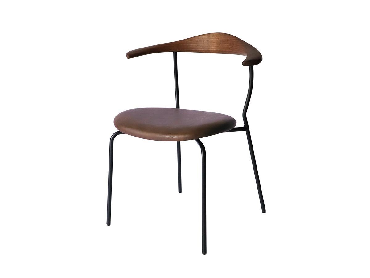 【アデペシュ/a.depeche / GOODS】のsiny chair / サイニー チェア インテリア・キッズ・メンズ・レディースファッション・服の通販 founy(ファニー) 　シンプル　Simple, Minimal　フレーム　Frame, Outline　ヴィンテージ　Vintage Style　ホーム・キャンプ・アウトドア・お取り寄せ　Home Living / Home & Lifestyle / Camping Gear / Outdoor Camping　家具・インテリア　Home Furniture & Interior. Stylish & Functional Living Spaces　チェア・椅子　Seating & Chairs　ダイニングチェア・木製チェア　Dining Chairs　アームウォルナット、張地:ライトブラウン|ID: prp329100004943147 ipo3291000000037103952