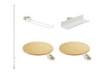 【ドロー ア ライン/DRAW A LINE / GOODS】のHanging Planter Rack Set / つるすプランターラック セット 本商品はこちらのパーツがセットになっています(ホワイト)セット内容:テンションロッド|ID: prp329100004943585 ipo3291000000037105816