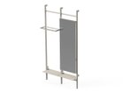 【スティール/stiiilll / GOODS】のShelf double mirrorL hanger bar set / シェルフ 2台 ミラーL + ハンガーバー セット 取付仕様:壁面ビス固定、グレー|ID: prp329100004943589 ipo3291000000037105831