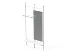 【スティール/stiiilll / GOODS】のShelf double mirrorL hanger bar set / シェルフ 2台 ミラーL + ハンガーバー セット 取付仕様:壁面ビス固定、ホワイト|ID: prp329100004943589 ipo3291000000037105832