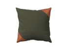 【スウィッチ/SWITCH / GOODS】のCombination Cushion Cover Triangle / コンビネーション クッションカバー トライアングルパターン グリーン × キャメル(オイルレザー)|ID: prp329100004943753 ipo3291000000037106984