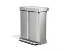 【シンプルヒューマン/SIMPLEHUMAN / GOODS】のDual Compartment Rectangular Step Can / レクタンギュラー ステップカン 58L リサイクラー ツヤ消しステンレス|ID: prp329100004944059 ipo3291000000037109188
