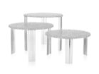 【カルテル/Kartell / GOODS】のT-TABLE / ティーテーブル ハイ クリスタル「T-TABLE」は高さ違いの3サイズ展開。本商品は中央(高さ44cm)で|ID: prp329100004944206 ipo3291000000037110130